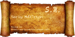 Serly Márton névjegykártya