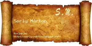 Serly Márton névjegykártya